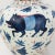 Vintage Brunschwig & Fils Cadiz Table Lamps - Blue and Cream Ceramic With Boar and Deer Motif - a Pair For Sale - Image 4 of 14