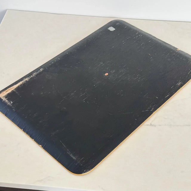 Gold Mid-Century Gold-Leaf Tray of Wood, Made in Japan For Sale - Image 8 of 10