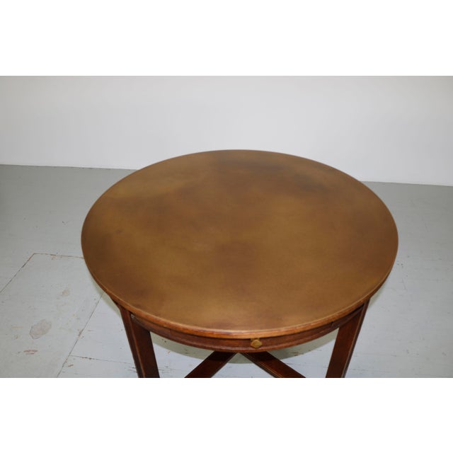 Wood Vintage Round Wooden Table, 1920s For Sale - Image 7 of 18