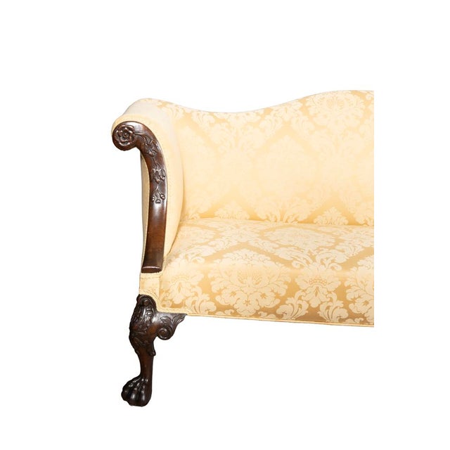 Wood George III Style Camel Back Mahogany Sofa For Sale - Image 7 of 8