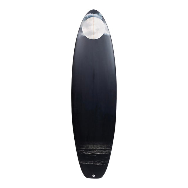 Blue Moon-Squash Tail Rideable Surfboard With Thruster FinPoly by Bobbi Bennett For Sale