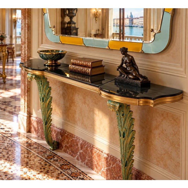 Art Deco Console Table with Matching Mirror, 1930s For Sale - Image 4 of 13
