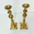 Brass Mid-Century Boho Chic Arts & Crafts Brass Alter Candlestick Holders - A Pair For Sale - Image 8 of 11