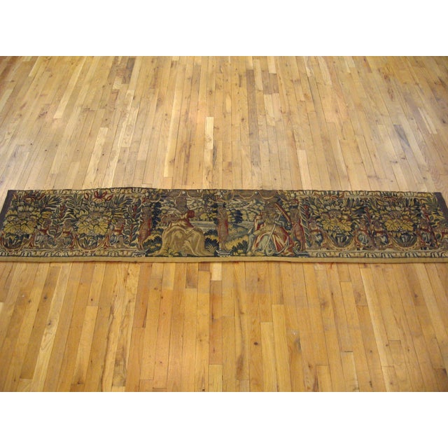 A Brussels historical tapestry panel from the 17th century, allegorically depicting Cleopatra with an asp at center left,...