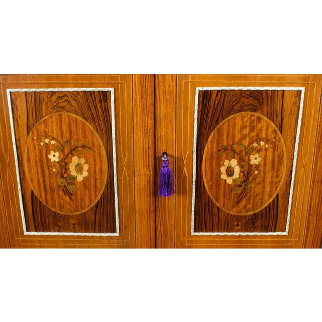 Vintage Meuble Francais Ormolu Mounted Burr Walnut Cocktail Cabinet, 20th Century For Sale - Image 10 of 18