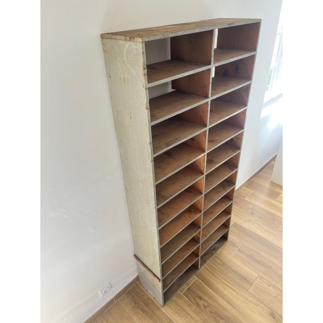 Large Antique Workshop Cabinet with Patinated Wooden Compartments, 1960s For Sale - Image 12 of 18
