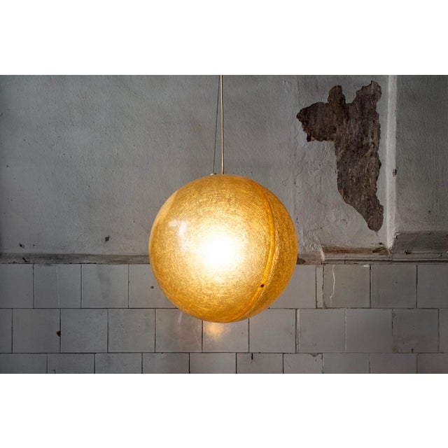 Fiberglass chandelier. Space Age style Manufacturer Luci Italia 1960s I have official proof of authenticity such as...