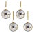 Lyam 4" Goldleaf Mirrored Glass Ball Ornaments, Set of 4 For Sale