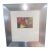 Vintage Expressionist Geometric Abstract Pastel Painting – Modern Custom Metallic Silver Frame For Sale