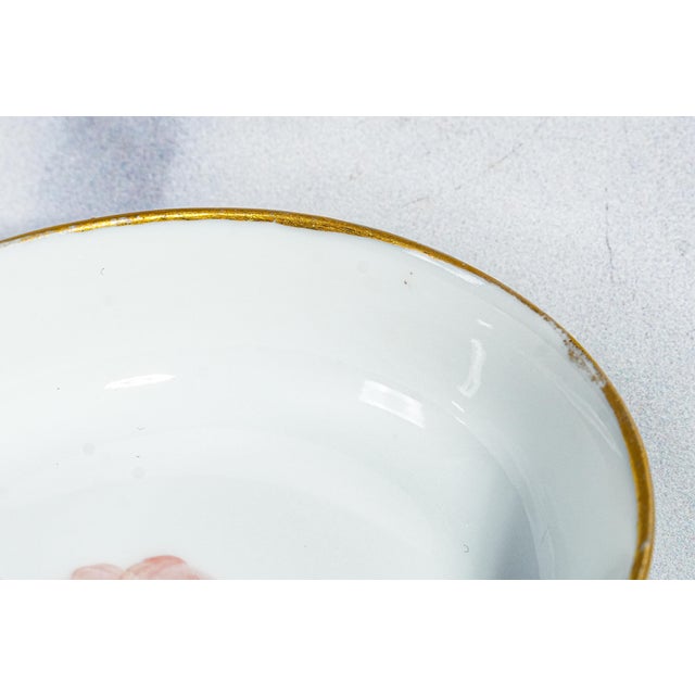 Delightful Hand Painted Floral Flower Theme Antique Small Porcelain Jewelry Trinket Box For Sale - Image 9 of 13