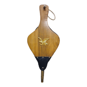 Vintage Style Fireplace Bellows With Eagle Emblem