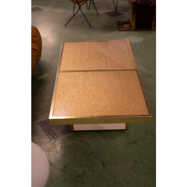 Wood Coffee Table with Bar from Lancel, 1970 For Sale - Image 7 of 8