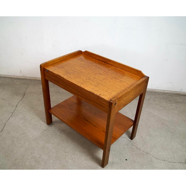 Arne Jacobsen 1970’s Mid-Century Danish Modern Teak Nightstand For Sale - Image 4 of 12