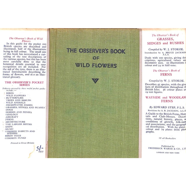 Traditional "The Observer's Book of Wild Flowers" Book 1958 Stokoe, w.j. [Compiled By] For Sale - Image 3 of 7