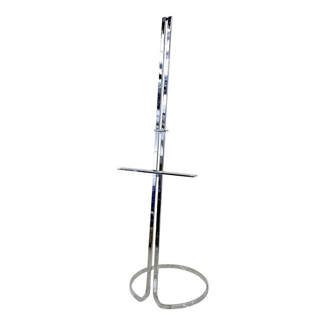 Stunning Chrome Easel by Elaine Cohen for Design Institute of America, 1970's For Sale