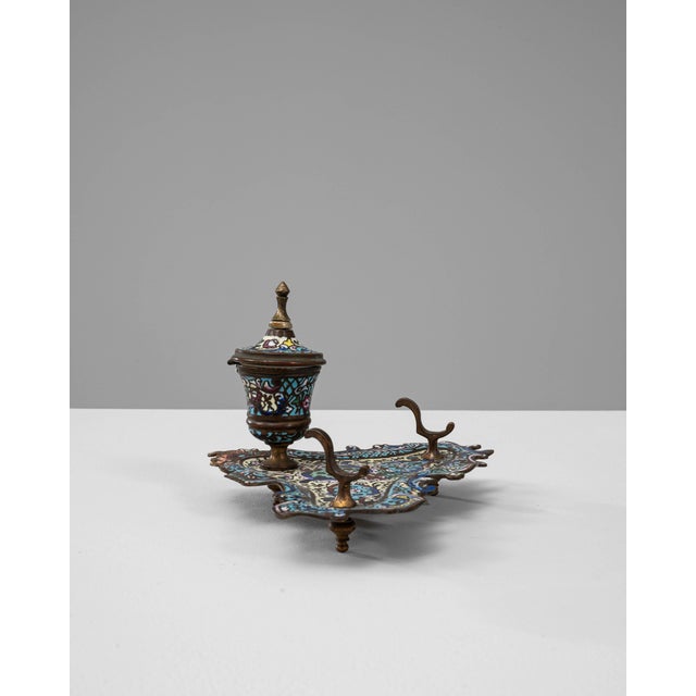 19th Century French Bronze Desk Inkwell For Sale - Image 18 of 18