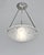DAUM Lorrain - Pierre d'Avesn A rare French 1930 art deco chandelier in nickel plated solid brass or bronze holding a bowl...