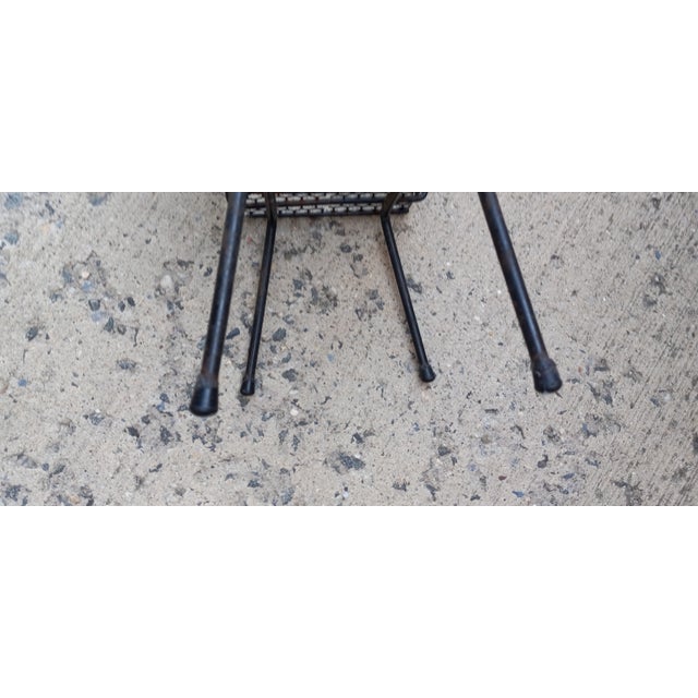 1960s Mid-Century Modern Richard Galef Perforated Metal Mesh Magazine Album Rack For Sale - Image 10 of 12