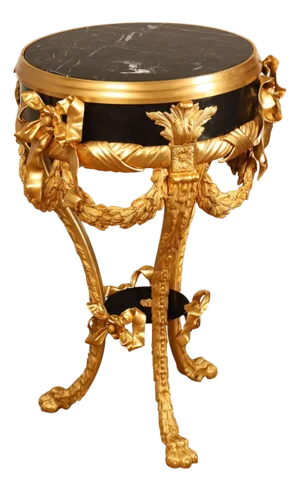 Fine Quality Bronze And Marble Louis XVI Style Gueridon Table