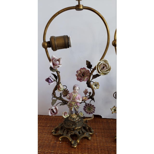 Vintage 1920s Capodimonte Porcelain Figurine Lamps a Pair Chairish