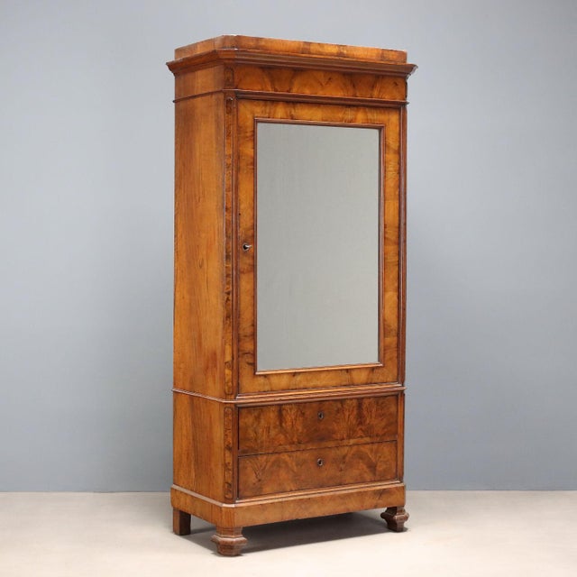 Umbertine Wardrobe in Veneered Walnut For Sale - Image 9 of 9