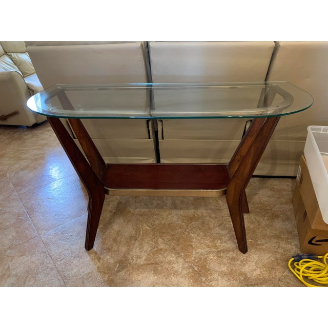 1970s Mid-Century Modern Style Glass Side Top Table For Sale - Image 9 of 10