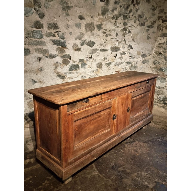 Wood Antique French Oak Counter, 1800s For Sale - Image 7 of 18