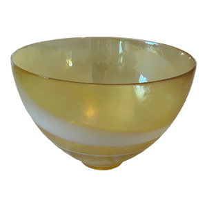 Large Yellow Yalos Murano Decorative Bowl