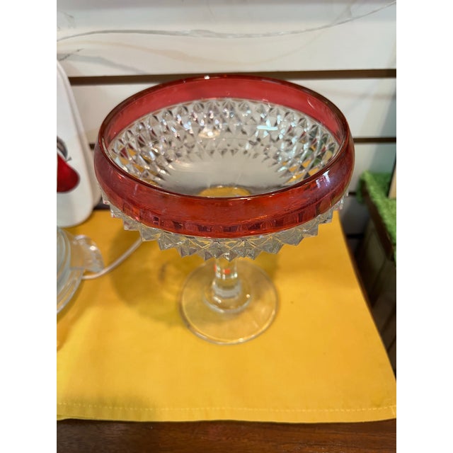 1960s 1960s Pedestal Glass Bowl With Lid ,Compote , Candy , Candle For Sale - Image 5 of 6