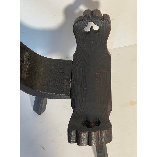 Spanish Antique Spanish Architectural Tripod Chair For Sale - Image 3 of 7