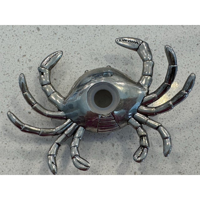 Silver Crab Salt and Pepper Shakers - Set of 2 For Sale - Image 11 of 12