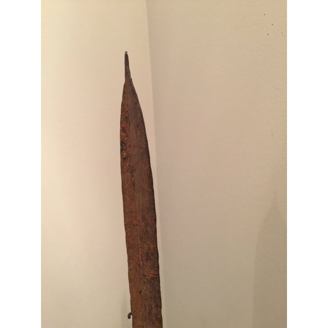 Mid 19th Century 19th Century African Mounted Sculptural Brutalist Sword Currency For Sale - Image 5 of 6