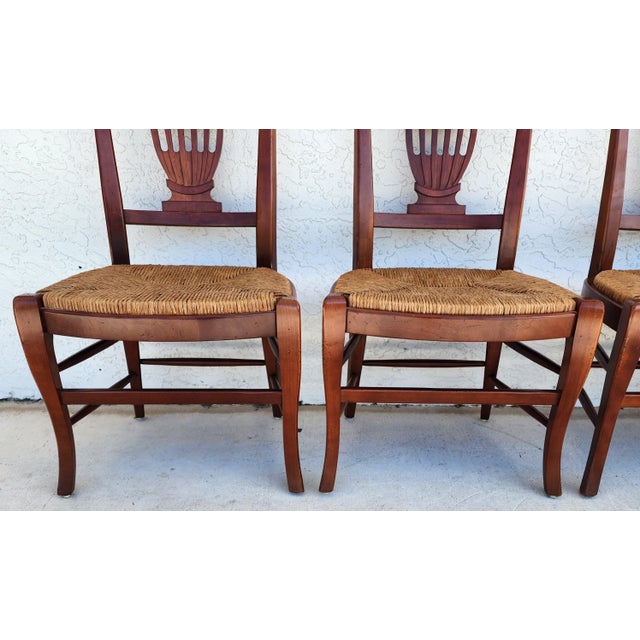 French Country Dining Chairs by Hickory Chair Co Set of 4 For Sale - Image 10 of 17