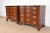 A gorgeous pair of Georgian or Chippendale style four-drawer dressers, chests of drawers, or commodes By Kindel Furniture...
