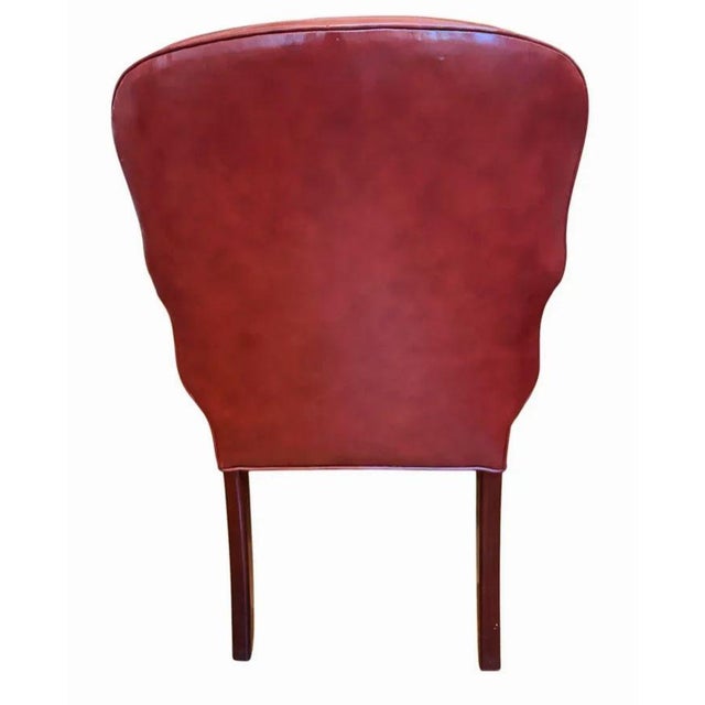 Traditional Elevate Your Executive Office With This Stunning Pair of Leathercraft Georgian Mahogany Armchairs For Sale - Image 3 of 12