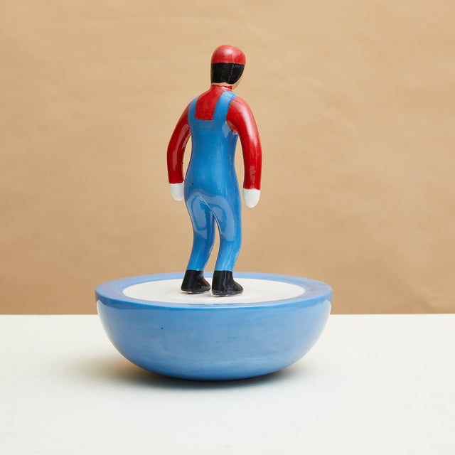 Subbuteo Ornament Sculpture in Double-Mold Ceramic from Artigianato Italiano, in Flawless conditions. Designed from 2000 I...