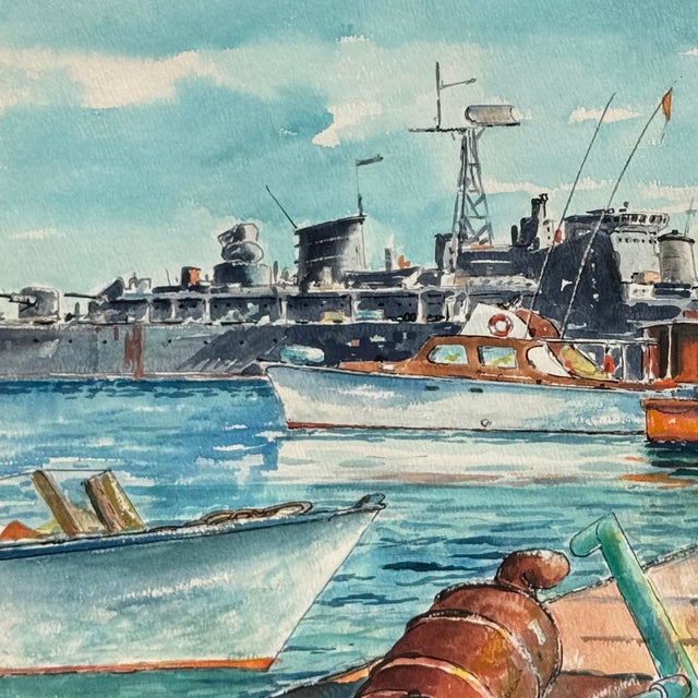 'Papeete Waterfront, Tahiti' by Gainor W. Jackson For Sale - Image 4 of 6