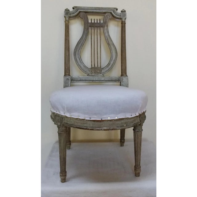 French Provincial Antique French Slipper Chair For Sale - Image 3 of 6