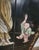 Large Antique 7' Chinese 6-Panel Lacquer Folding Screen – Sanxing Three Star Gods– Hand Painted/Gilt For Sale - Image 4 of 9