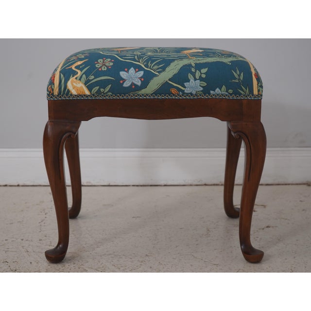 Age: Approx: 30 Years Old Details: Cherry Queen Anne Legs & Pad Feet Brand New Upholstery Professionally Reupholstered w....