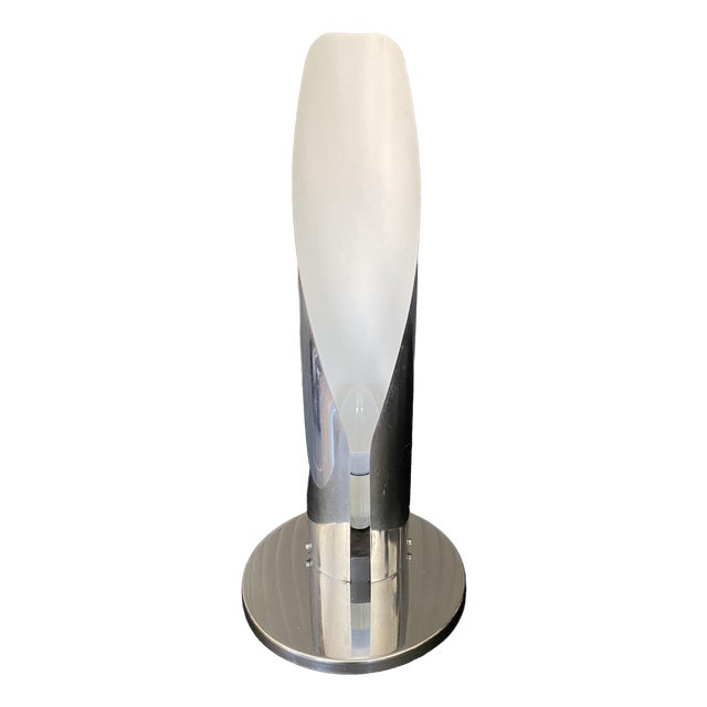 Vintage Chrome Flame Lamp in the style of Goffredo Reggiani, 1970s For Sale
