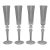 Baccarat "Mille Nuits" Crystal Champagne Flutes, 4 For Sale