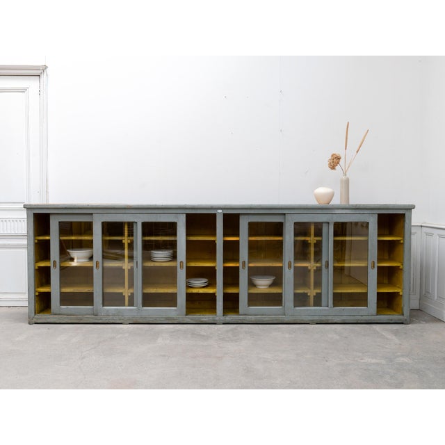 Large Glass-Fronted Sideboard, 1930s For Sale - Image 3 of 13