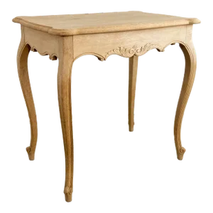 Vintage French Louis XV Style Bleached Wood Table