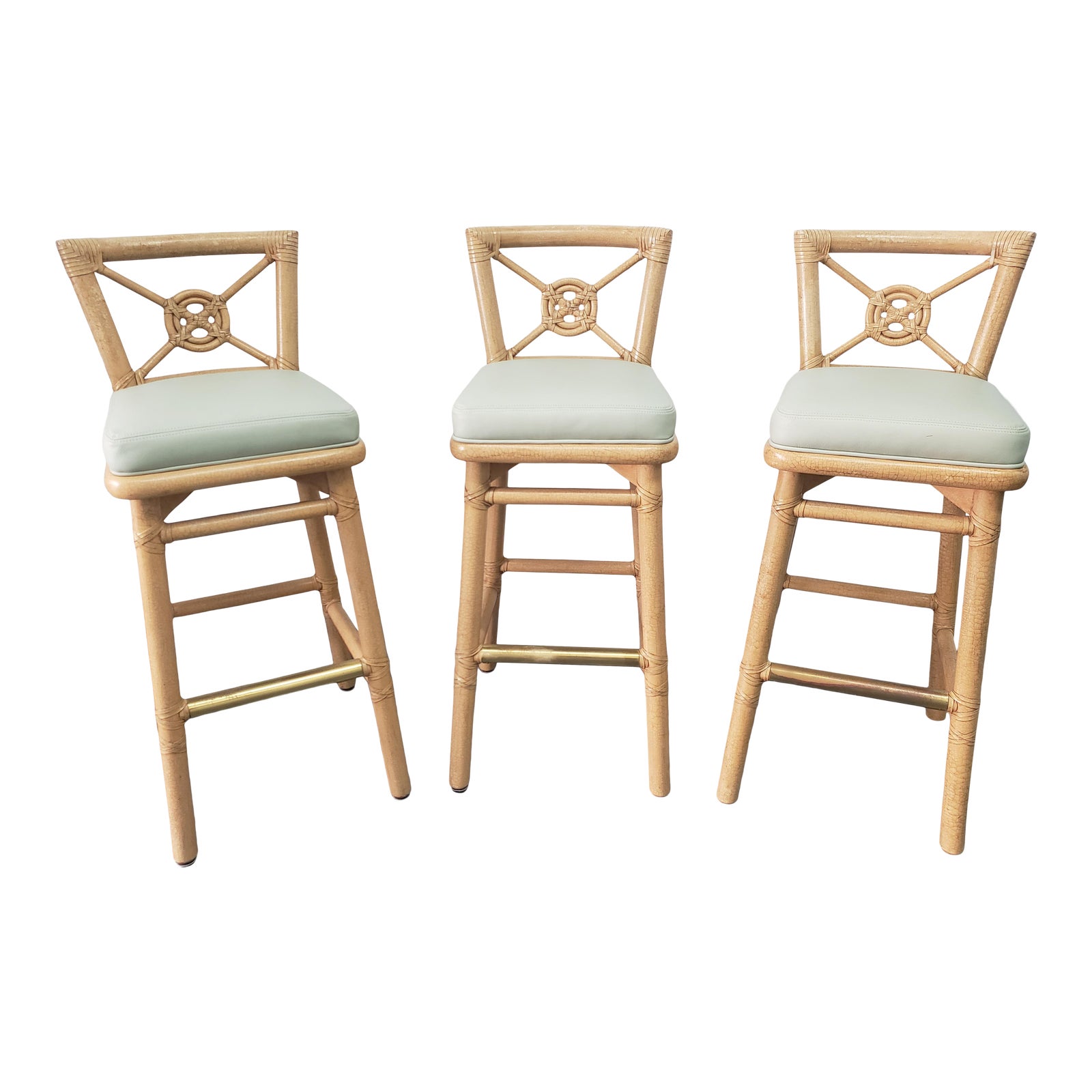 Target Back Mcguire Bar Stools Set Of 3 Chairish