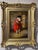 J.Lambert 19th C. Antique Oil Painting on Wood Portrait, Genre Scene, Gold Frame For Sale - Image 10 of 12