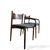 1960s Mid-Century Modern Dining Chairs in Dark Wood, 1960s, Set of 2 For Sale - Image 5 of 9