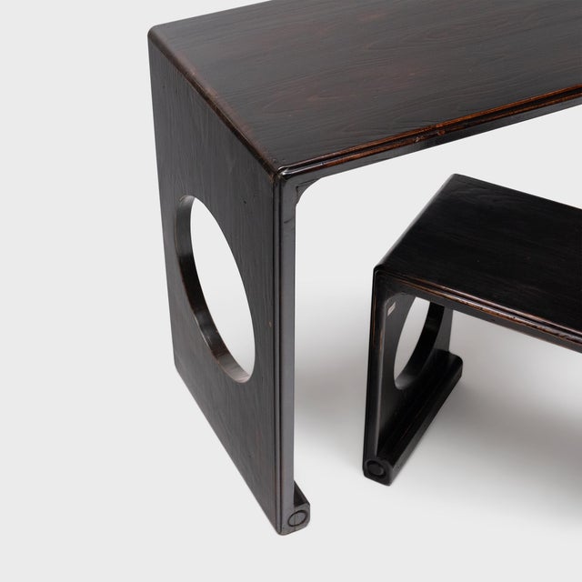 1930s Chinese Full Moon Qin Table & Stool, C. 1930 For Sale - Image 5 of 5