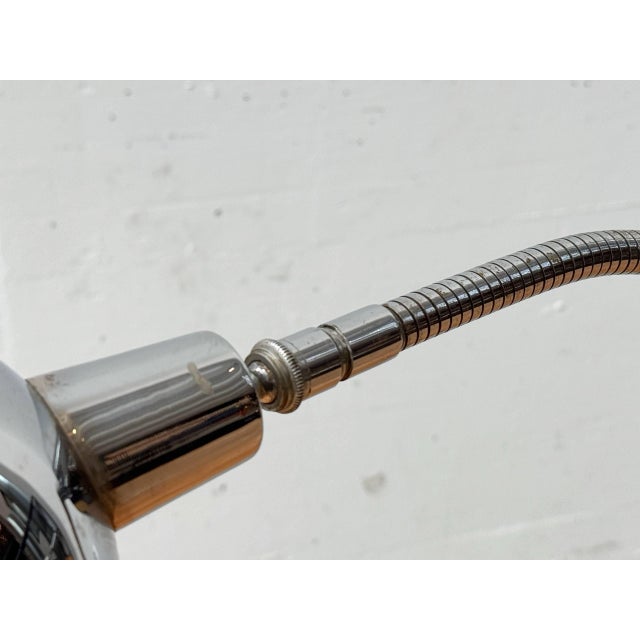 Space Age Chrome Clamp Lamp with Gooseneck, 1970s For Sale - Image 9 of 16