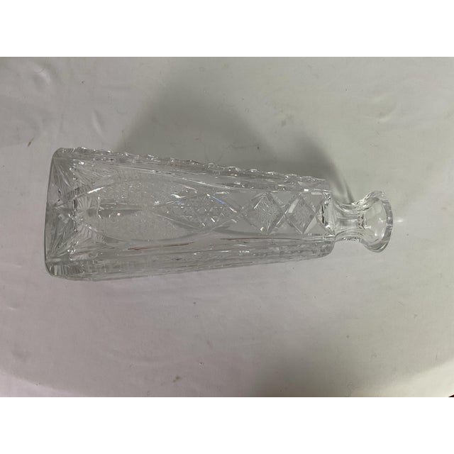 1940s Art Nouveau Superior Cut Crystal Liqueur/Liquor Decanter For Sale - Image 9 of 12